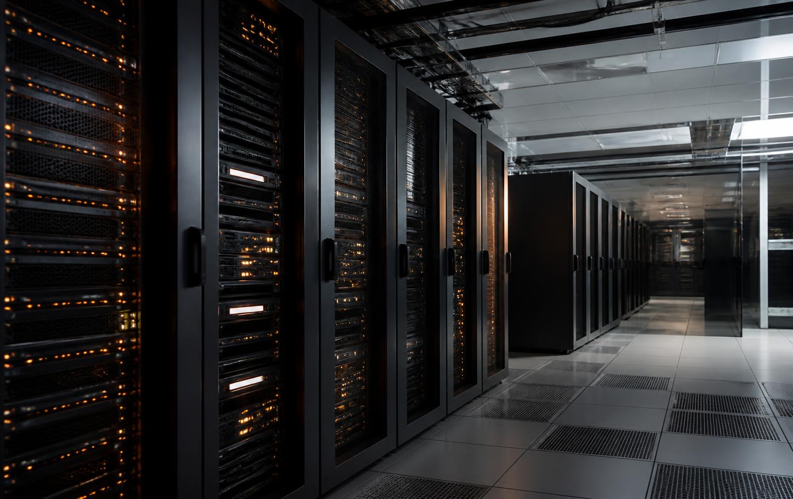 Salle serveurs d'un datacenter professionnel